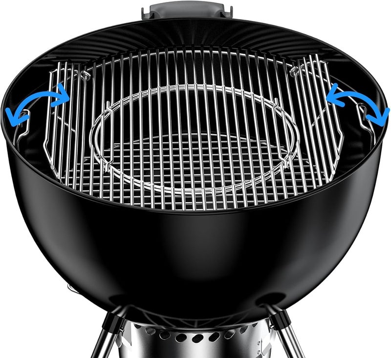 BBQ-Yummy Hinged Cooking Grate for Weber, 22.5 inch Charcoal Grills, Kettle, Performer, Master-Touch, Grill Grate Replacement Part for Weber - Image 4